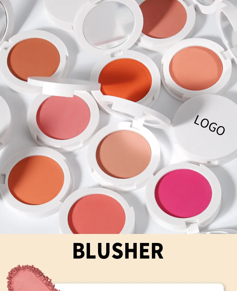 แป้งฝุ่นอัดแข็ง Perona riasan พีชสีชมพูจานกลม12สีสินค้าตรา
