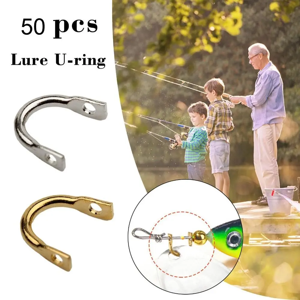 100Pc Brass Fishing Clevis Connector Easy Spin Spinner Clevis Fishing Spoon Spinnerbait Lure DIY Making Fishing Accessories
