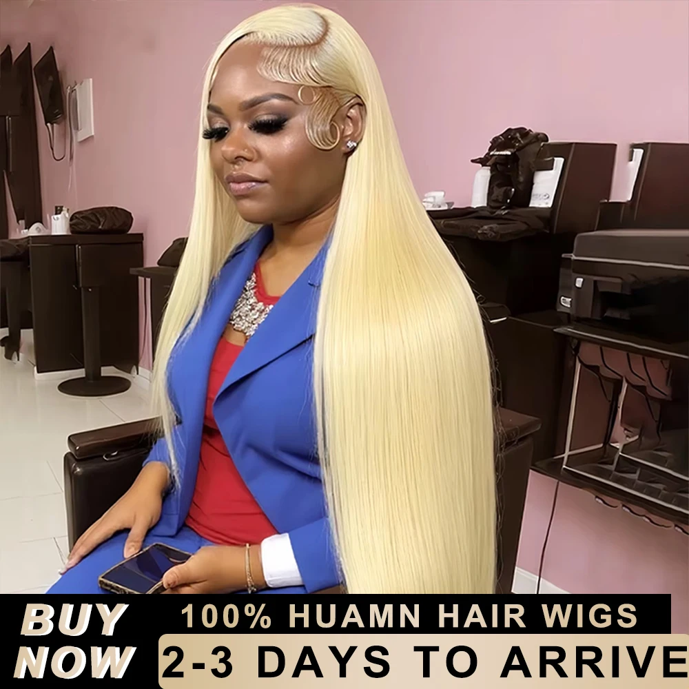 

200% 30 40 Inch 613 Blonde Straight 13x6 HD Lace Frontal Human Hair Wig Preplucked Honey Colored 13x5 Transparen Lace Front Wigs