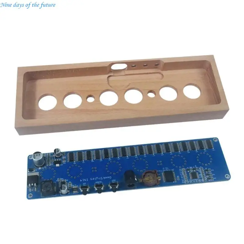 Wooden DIY Electrical Accessories Set Including Shell Light and Circuit Board E65A