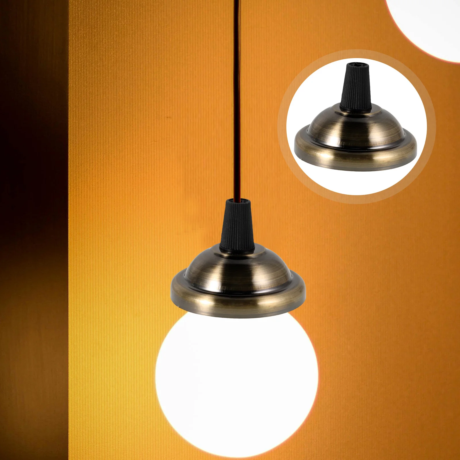 

4 pcs Vintage Pendant Light Canopy Plate Cover Ceiling Light Mounting Base Metal Lamp Fitting Replacement Lighting Accessories