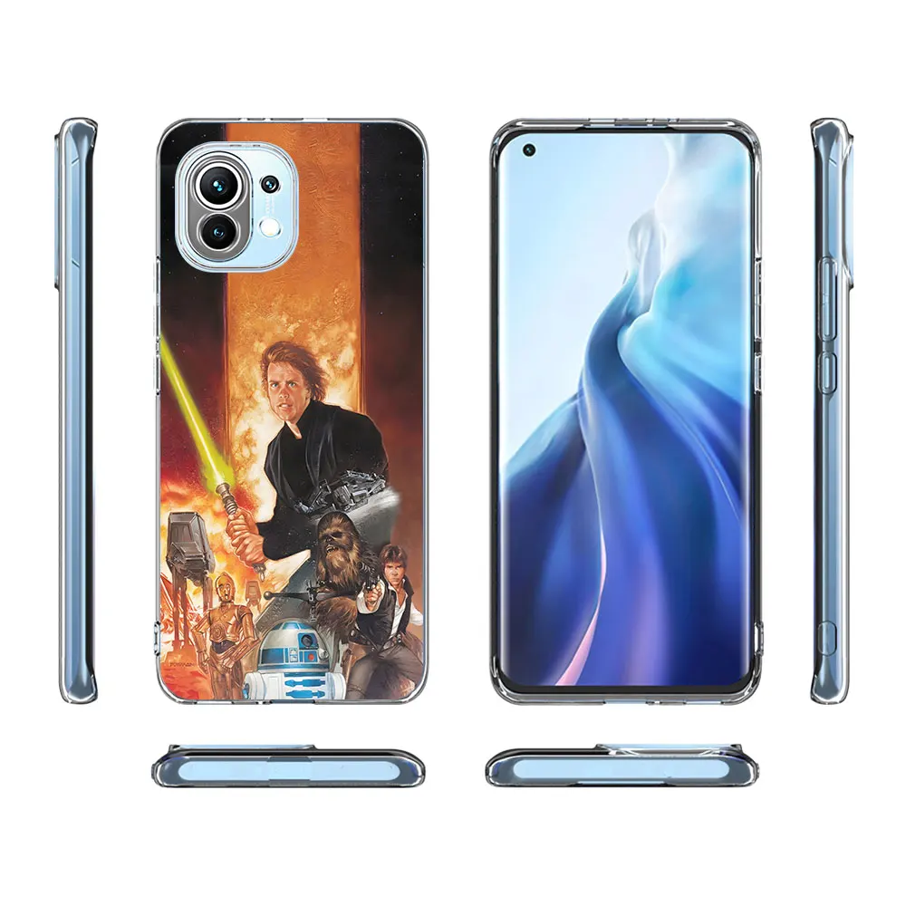 Anakin Darth Vader Luke Skywalker Case for Xiaomi Mi 11T 13 11 10T 8 9 CC9 A3 11i 12 12X 8 9T Pro 10 Lite Transparent TPU Cover