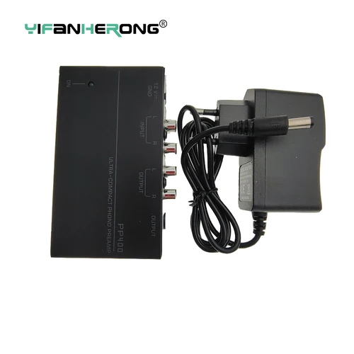 Imagen 1 del producto Preamplificador de Phono ultracompacto PP400, Mini amplificador de Audio para el hogar con interfaz RCA para altavoz amplificador de tubo giratorio