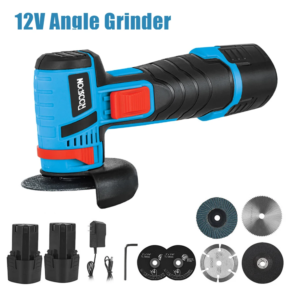 

12V 19500rpm Angle Grinder Brushless Cordless Electric Grinding Polishing Ceramic Tile Wood Machine Diamond Cutting Grinder