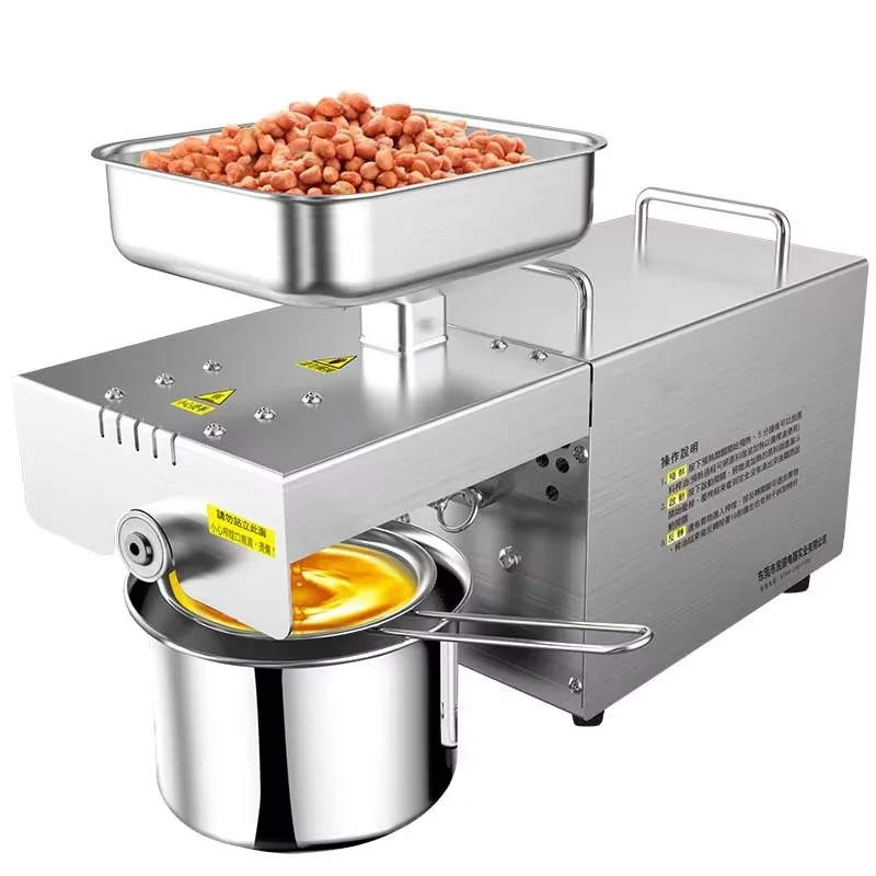 Mini máquina automática de prensado de aceite de tornillo frío de acero inoxidable, máquina de prensado de aceite de semillas Baobab, mantequilla de nuez, cacao, coco y maní