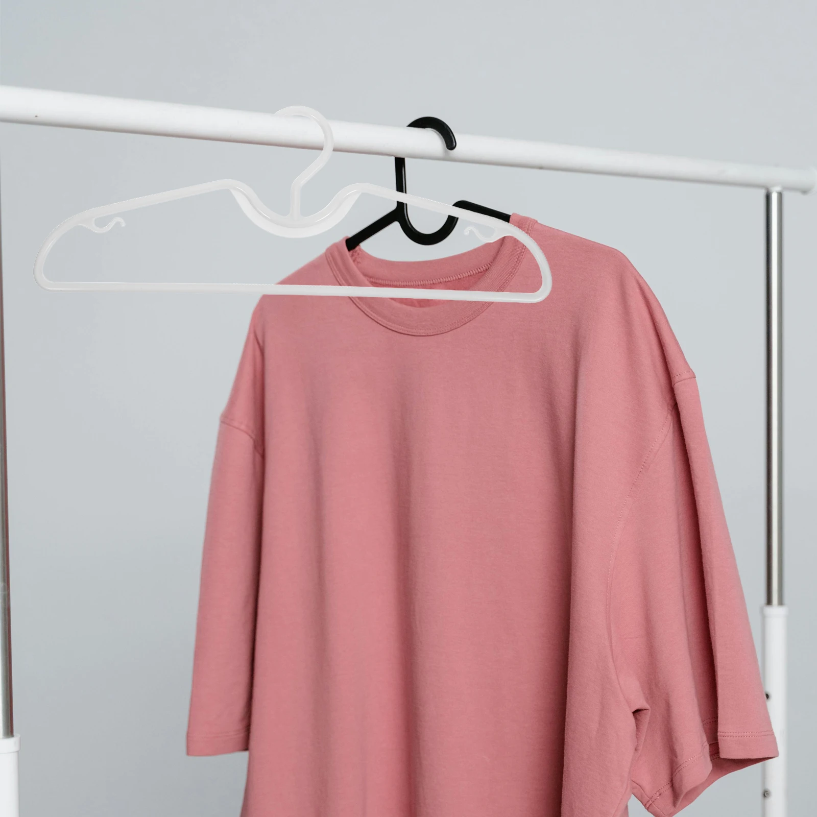 

10Pcs Short Neck Non Slip Plastic Closet Hangers Shirt Dress Coat Tank Top Space Saving Closet Storage Pants Hangers Non Slip