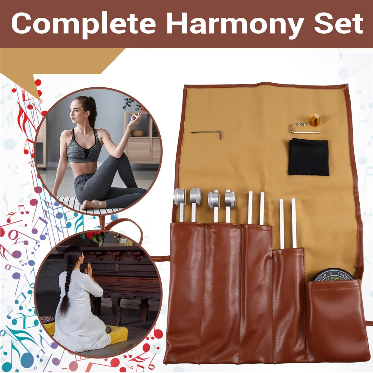 

ABXY Tuning Forks for Healing Set 128Hz, 136.1Hz, 256Hz, 384Hz and Activator for Healing , Sound Therapy , Keep Body B