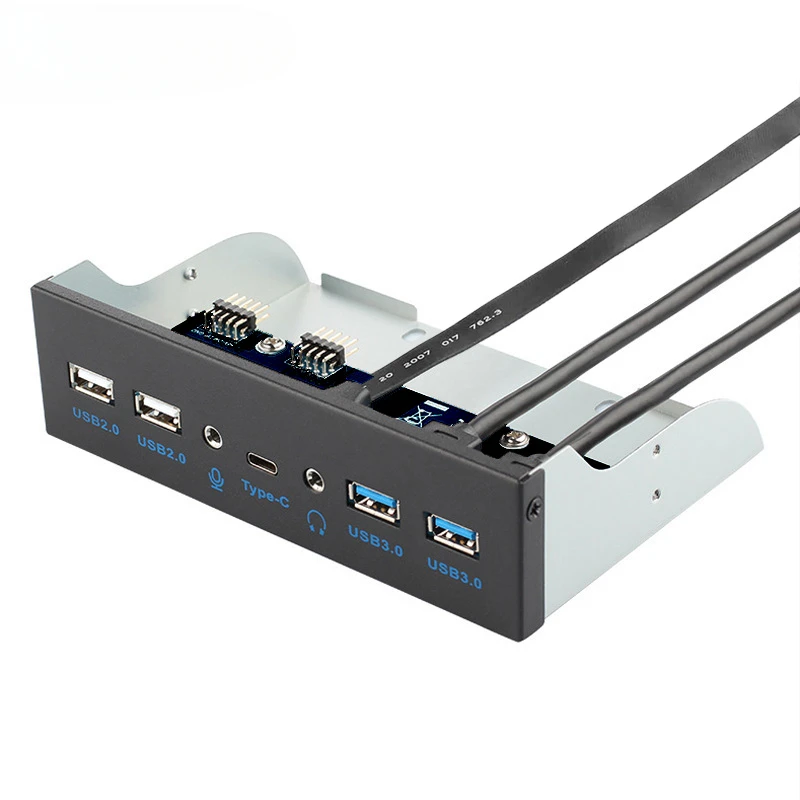 USB Type-C 10G Optical Drive Front Panel,2 Ports USB 3.0,2 Ports USB2.0, Audio Microphone