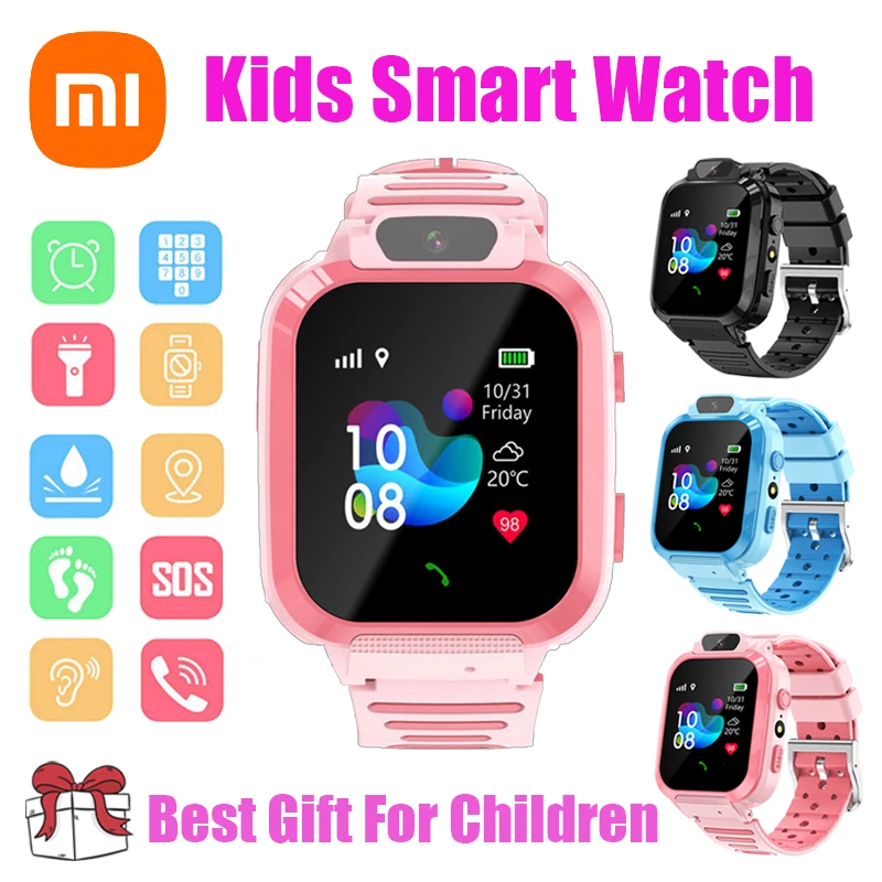 Xiaomi Kids Smart Watch SOS GPS Location Video Call Sim Card Child SmartWatch Camera Waterproof NEW Watch Gift For Boys Girls