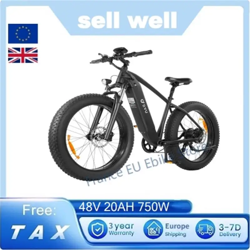 EU DYU King750 Aluminium Fat Tire 750W 48V 20ah Bicycle Frame BIKE Bicycle Bmx Motorized Electro Bicycle for Adult 750w E-BIKE