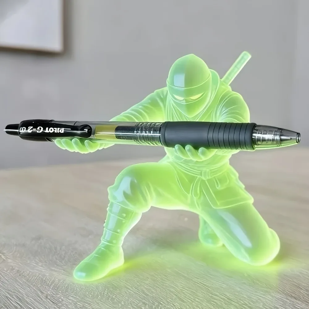 2 Stück Kreative Leuchtende Ninja-Stifthalter Individuelle Desktop-Aufbewahrung Leuchtender Stiftbecher Schreibwaren für Studenten Männer-Geburtstagsgeschenk – Detail 5