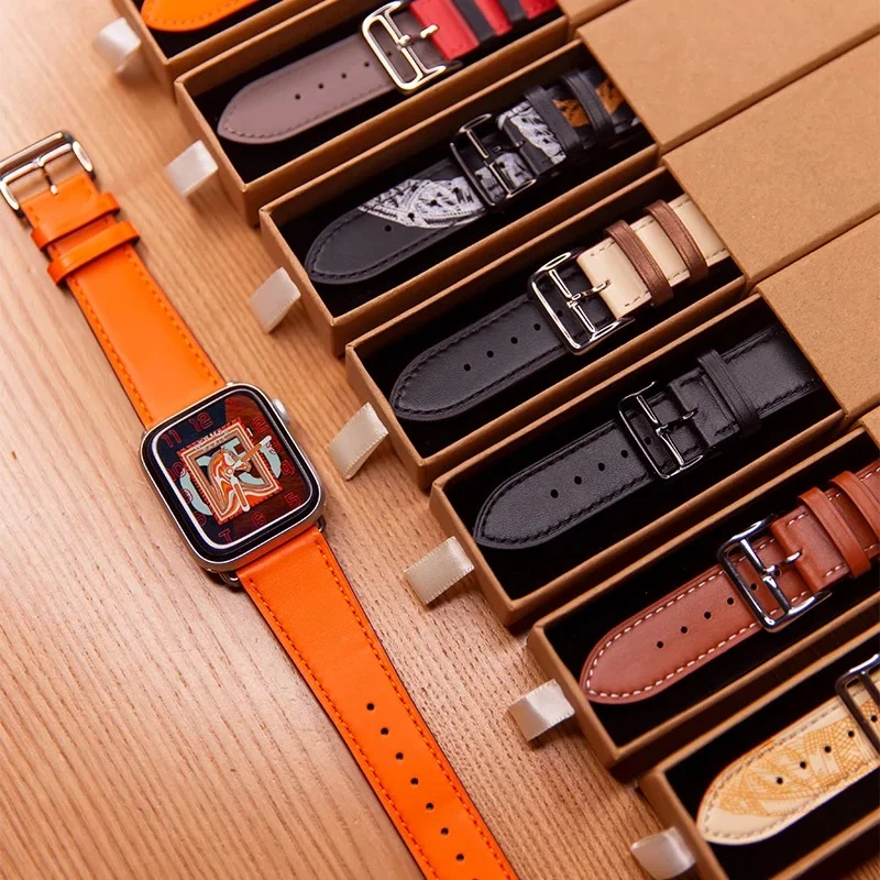 Leather strap for Apple watch band 45mm 41mm 44mm 40mm 38mm 42mm Single tour watchband bracelet correa iwatch series 7 5 4 6 se