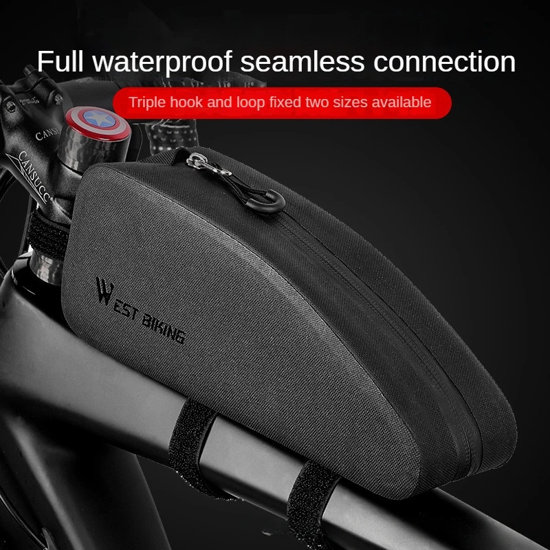 

WEST BIKING Bicycle Bag Front Beam Bag Mountain Bike Road Car Tube Bag Waterproof Saddle Bag Hard Shell Tube Bag