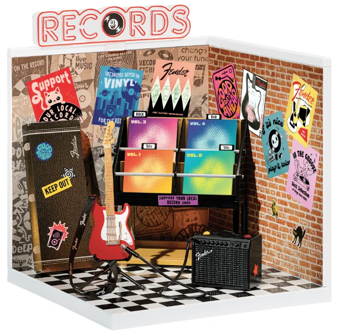 Op voorraad MGA Miniverse Real Music Vinyl - Mini Speelbare Vinylplaten Serie Blind Box Muziekplaat Mystery Box Verzamelcadeau Speelgoed
