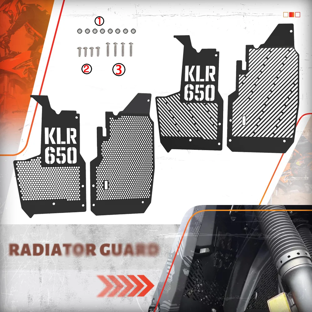 

CNC MotorcycleS For Kawasaki KLR650 2022 2023 2024 KLR 650 S Traveler Adventure Radiator Grille Cover Guard Protection Protetor