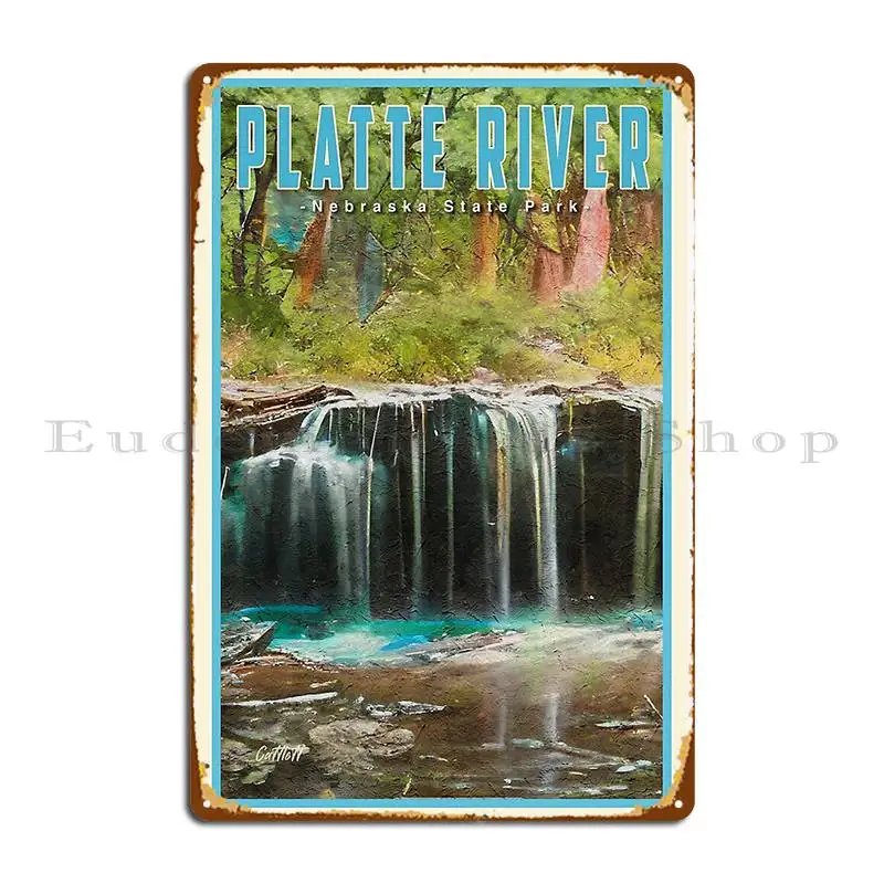 Pretty Midwest Travel Nebraska Huskers Platte River State Park Nebraska Metal Signs Designing Customize Classic Tin Sign Poster