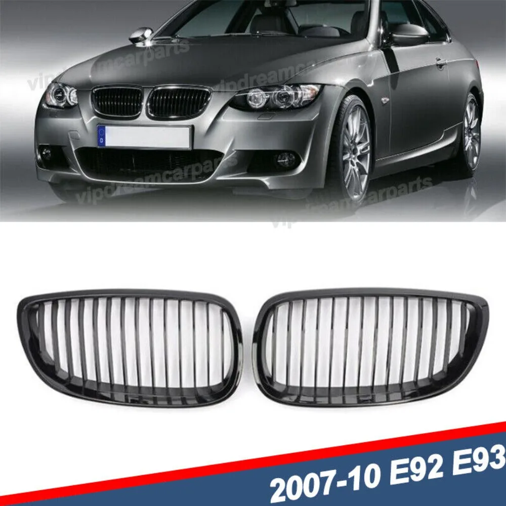 

Gloss Black Front Bumper Kidney Grilles For BMW 3-Series E92 M3 E93 2006-2013 United States