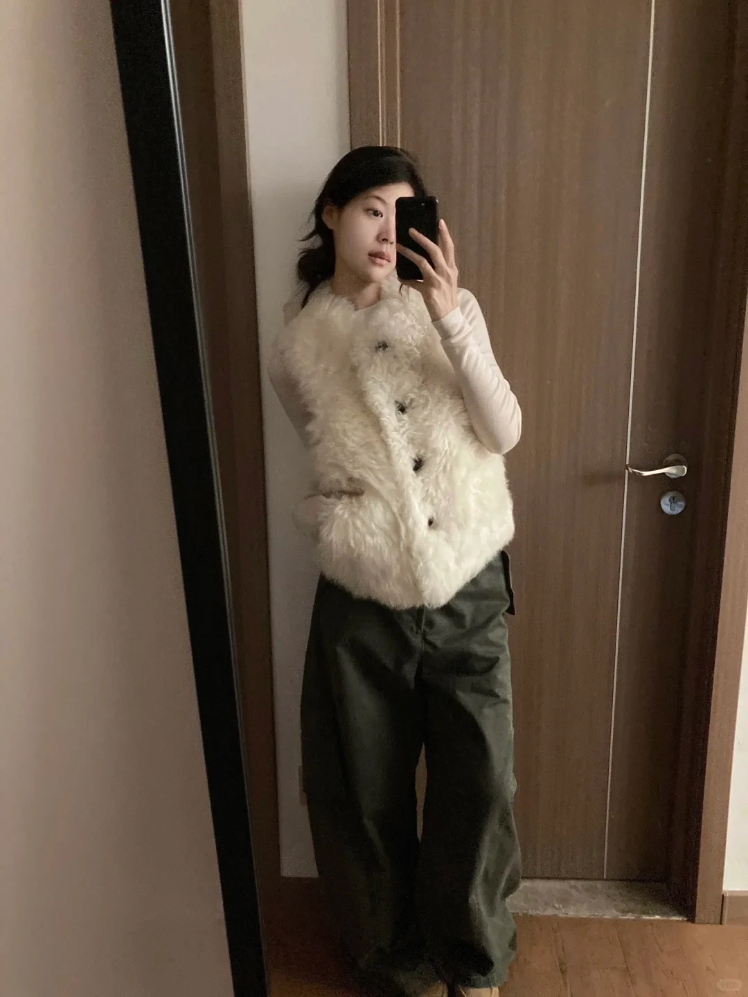 سترات صدريات نسائية سميكة مزدوجة الصدر مع كرسي شتوي مبطن متعدد الطبقات مضاد للتجميد بدون أكمام ملابس مكتبية Y2K