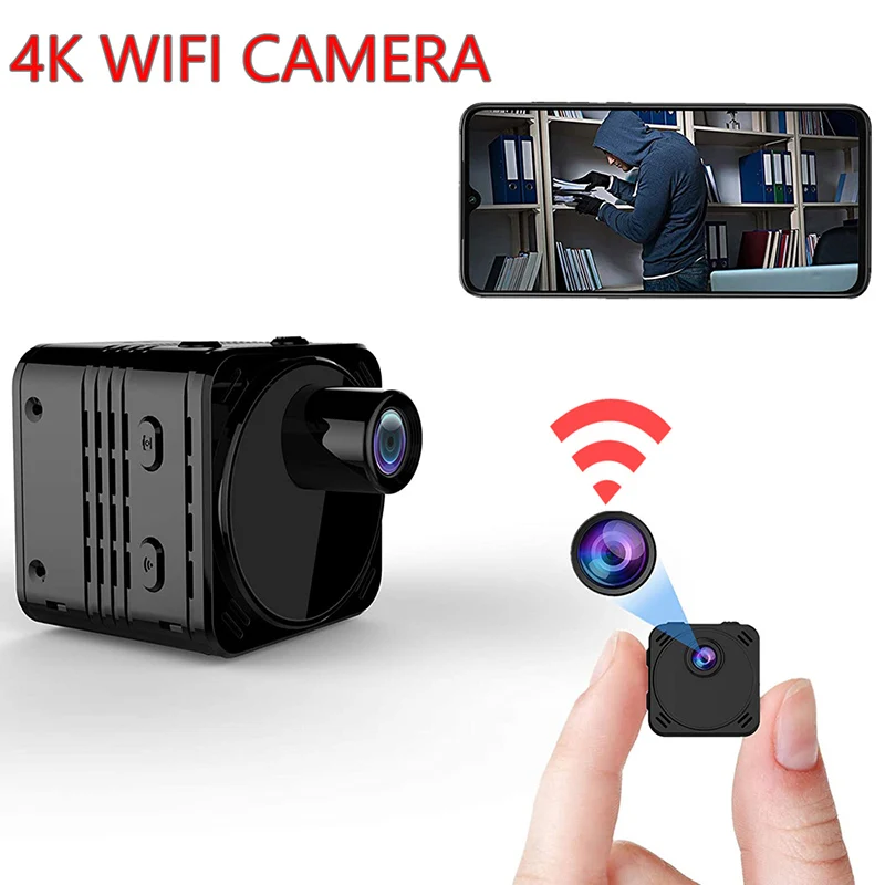 2023 4K Mini WiFi Camera Smart Wireless Camcorder HD Small Cam Motion Detection Vlog Espia Night Vision Video IP Webcamera 1080P