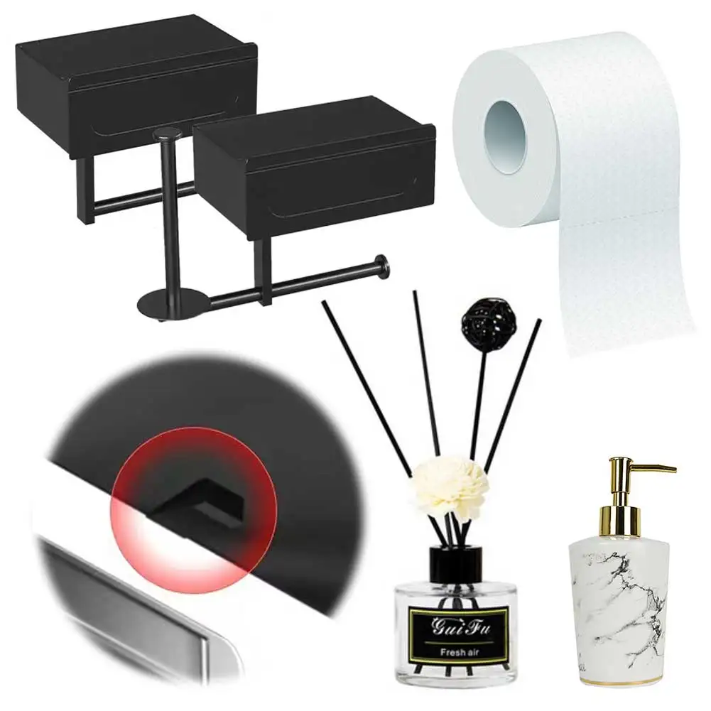 

Flushable Wipe Dispenser Wall Mounted Flushable Wipe Holder with Storage Bathroom Storage Dispenser for Bathroom