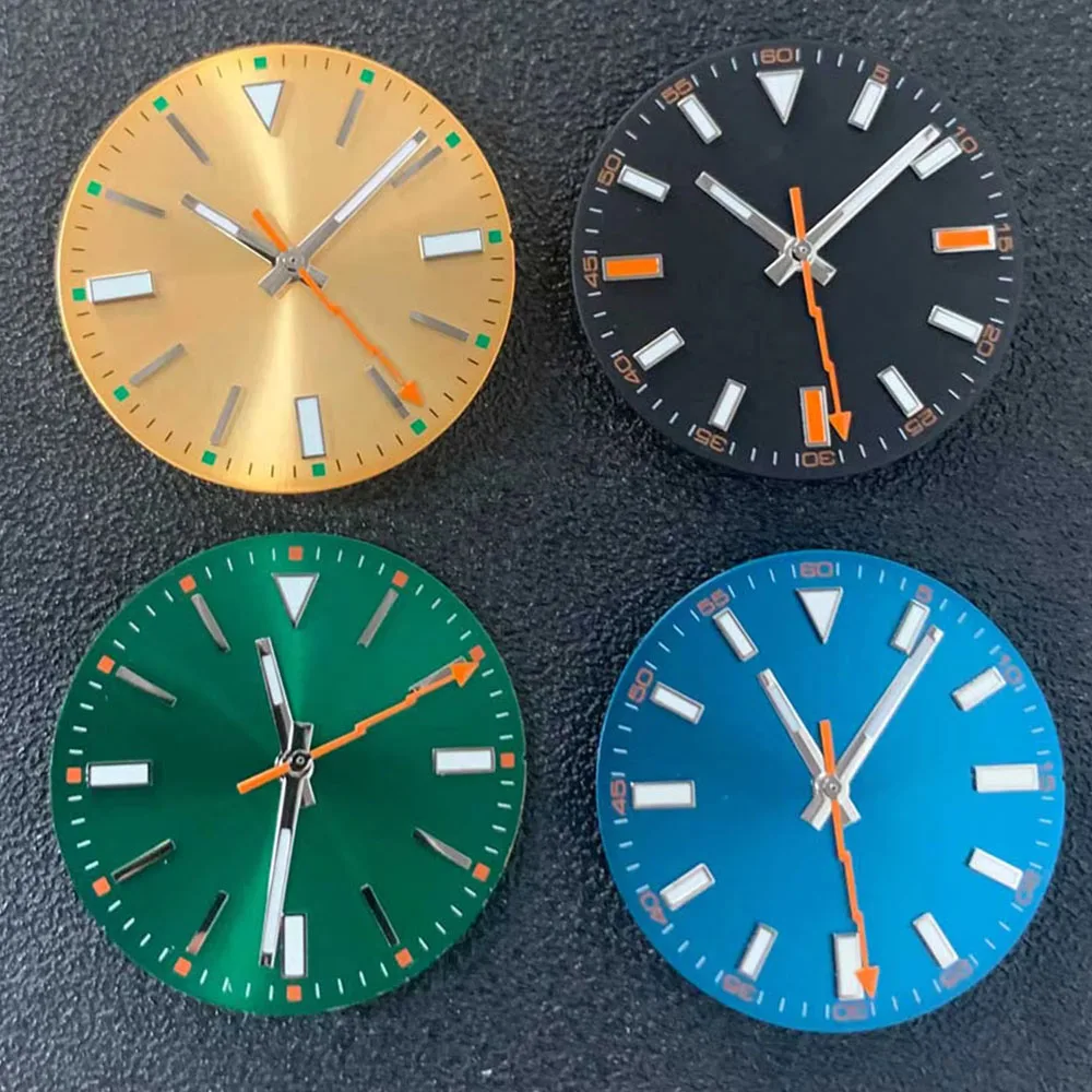 

29MM Watch Dial With Watch Hands for Miyota 8215 821A/Mingzhu DG2813 DG3804 Mechanical Movement Watch Face + Luminous Pointers