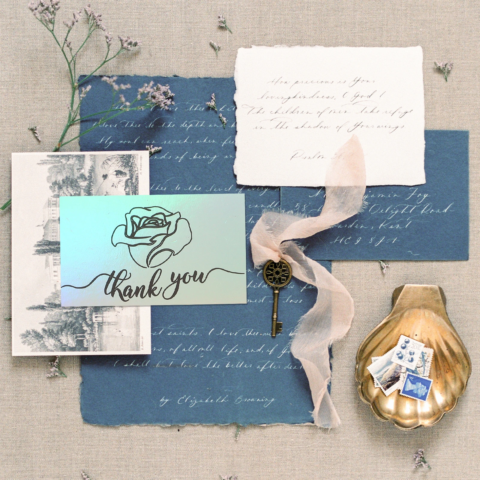 

Laser Thank You Cards Business Small Compact Lightweight Lovely Kids Wedding Gift Packing Accessories Present Firm