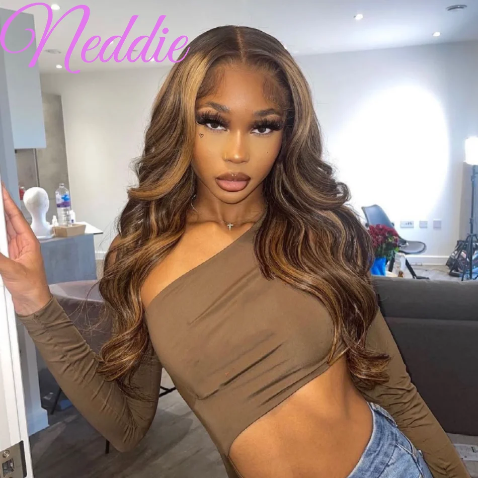 13x6 Body Wave Wigs 4/27 Highlight Hd Lace Frontal Colored Wig 13x4 Brazilian Transparent 30 36 Inch PrePlucked Human Hair For W