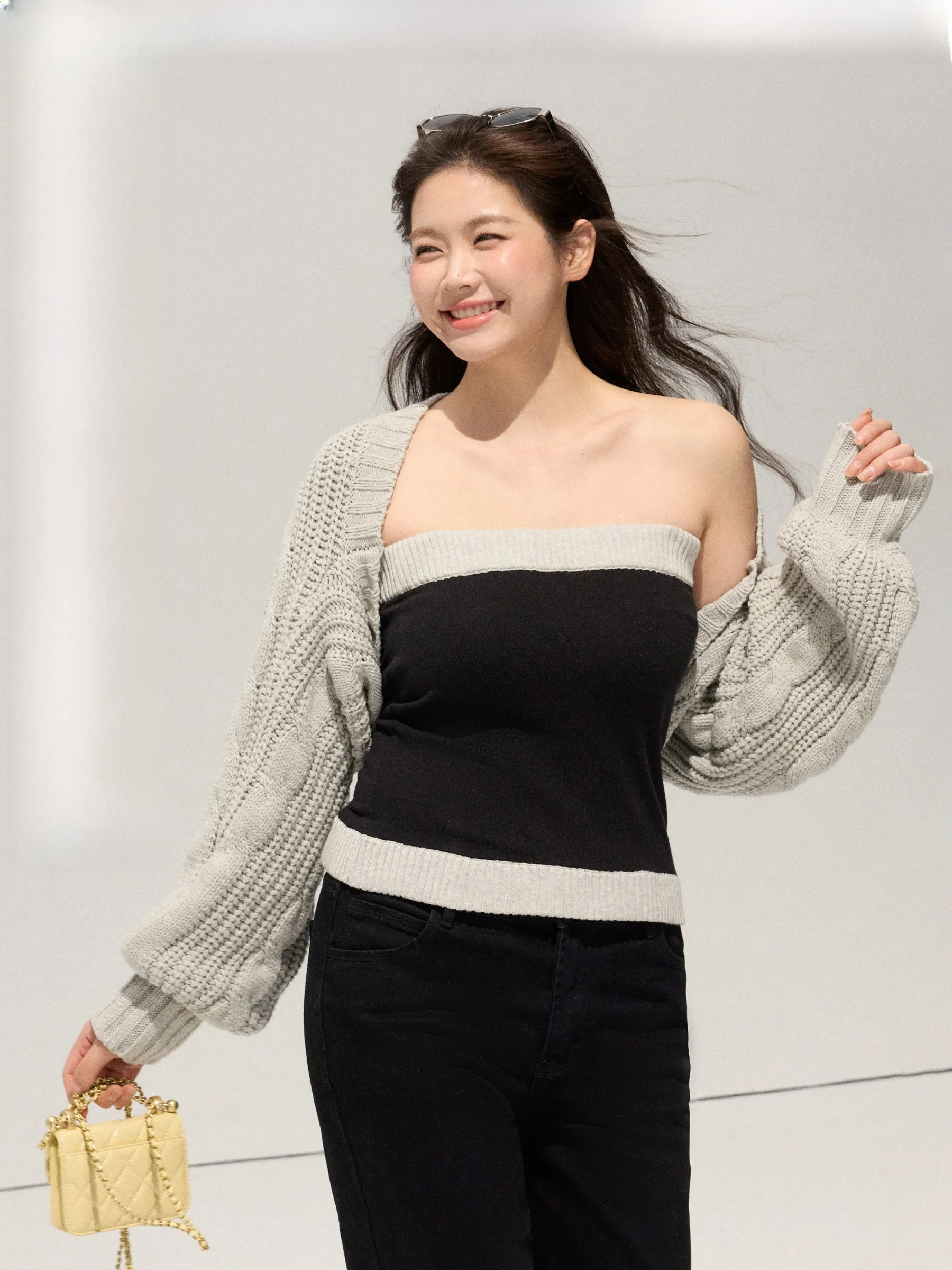 

Вязаный комплект из двух предметов JULULOOK Baikal Morning для женщин больших размеров: модный ансамбль с коротким рукавом и длинными брюками