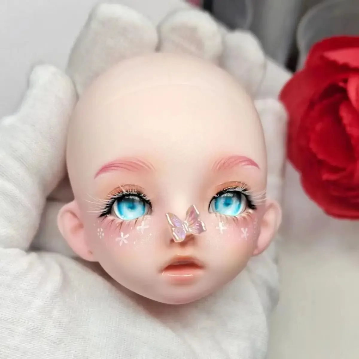 1/6 Bjd 요정 인어 머리, 메이크업 머리, 28cm 아기 인형 액세서리, 엘프 인형 머리, 여아 드레스 장난감, 신제품 