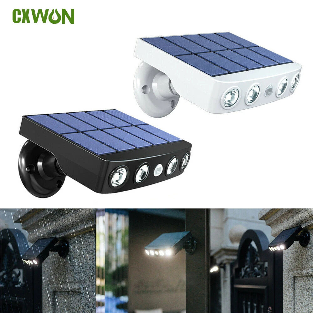 Outdoor Solar Wall Led Lights with Motion Sensor Mount Waterproof Solar Powered Flood Lights for Garden