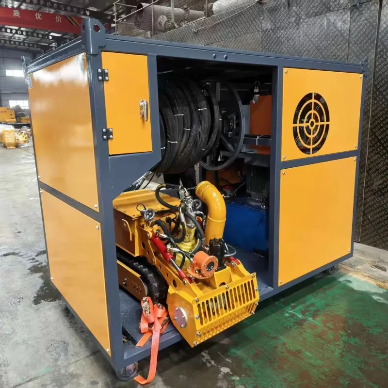Industrial Pipe Dredging Robot With Powerful Suction Motor Submersible Crawler Machine For Municipal Sewer Cleaning Service