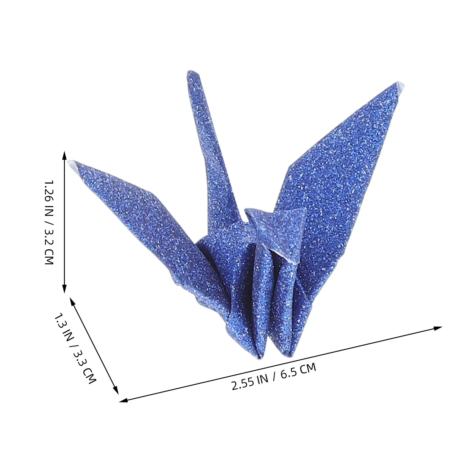 50Pcs Sparkling Glitter Origami Paper Cranes Rhinestone Wedding Party Decorations Photo Props Bridal Shower Anniversary Proposal