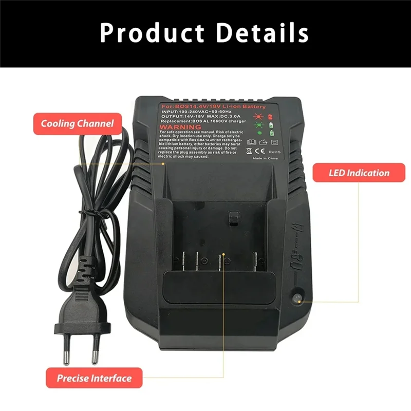 ABGI-1018K Power Tool Fast Charger For  Electric Drill 18V 14.4V Lithium Battery BAT609 BAT609G BAT618 BAT618G EU-PLUG