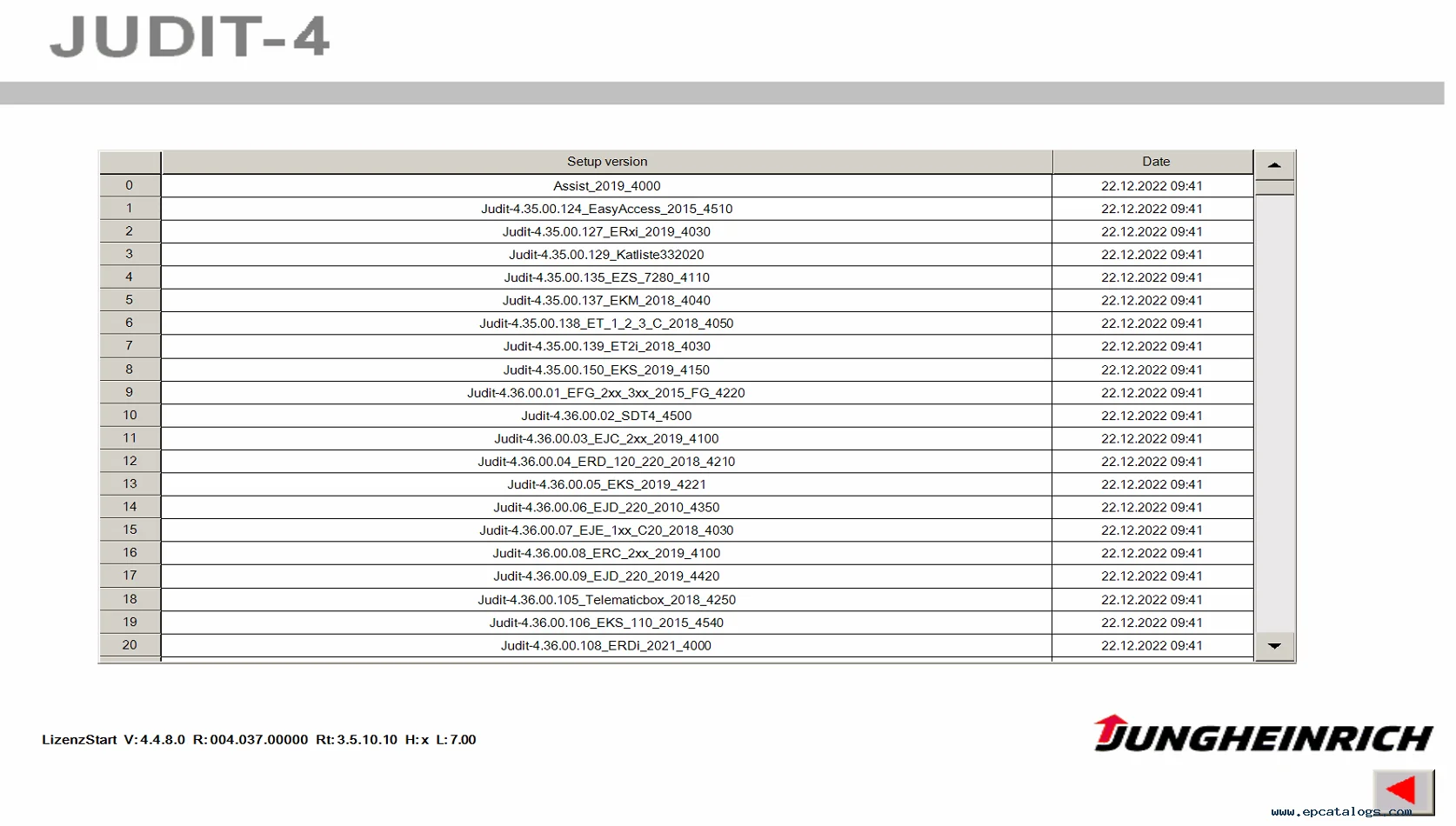 

TruckEPC Jungheinrich Judit 4.37.9 Project Database Collection 3.89 GB