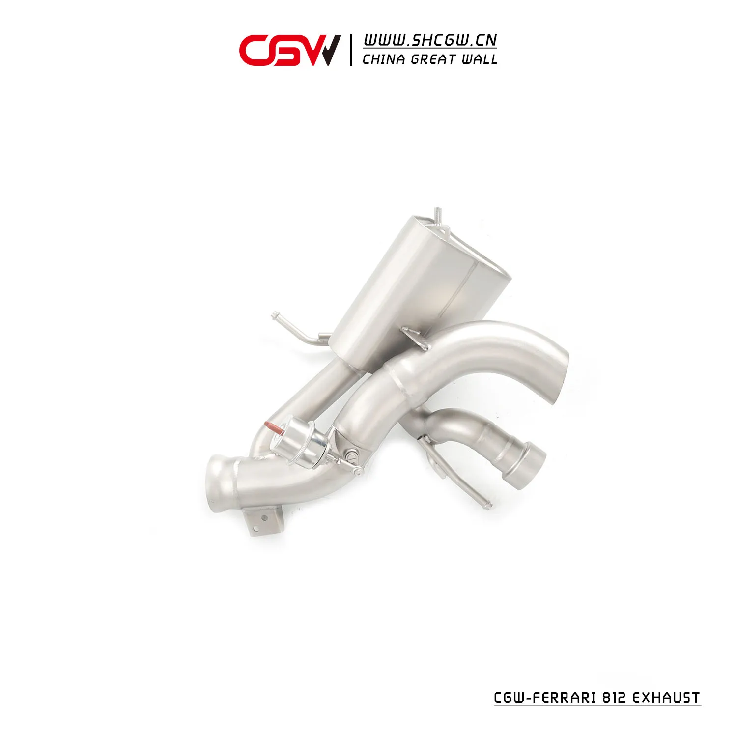 CGW High Performance SUS304 Full Catback Exhaust Tip Muffler Pipes for 812