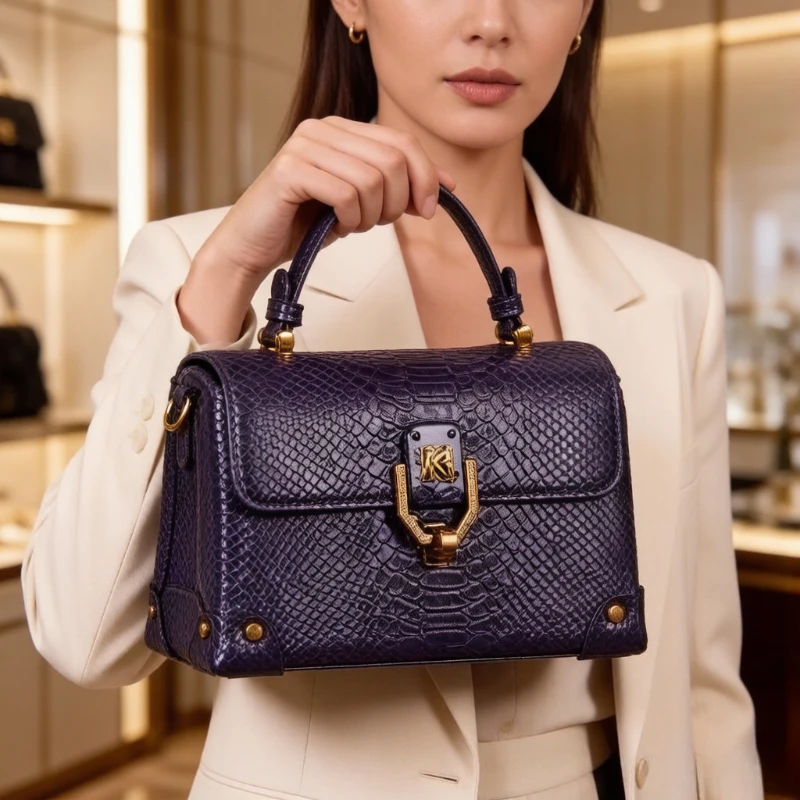 Luxury Women's Messenger Bag In Genuine Leather Crossbody Design Elegant Popular With Zipper Closure By Top Brand For Travel