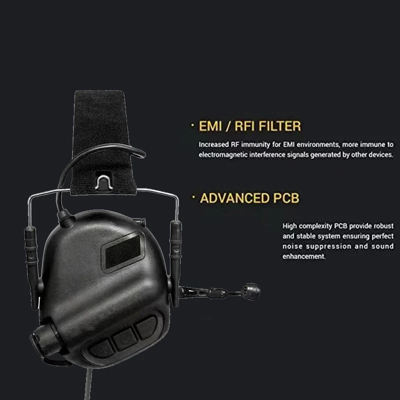 EARMOR M32 MOD4 shooting earmuffs, helmet headphones. Equipped with ARC rail adapter. electronic hearing protector