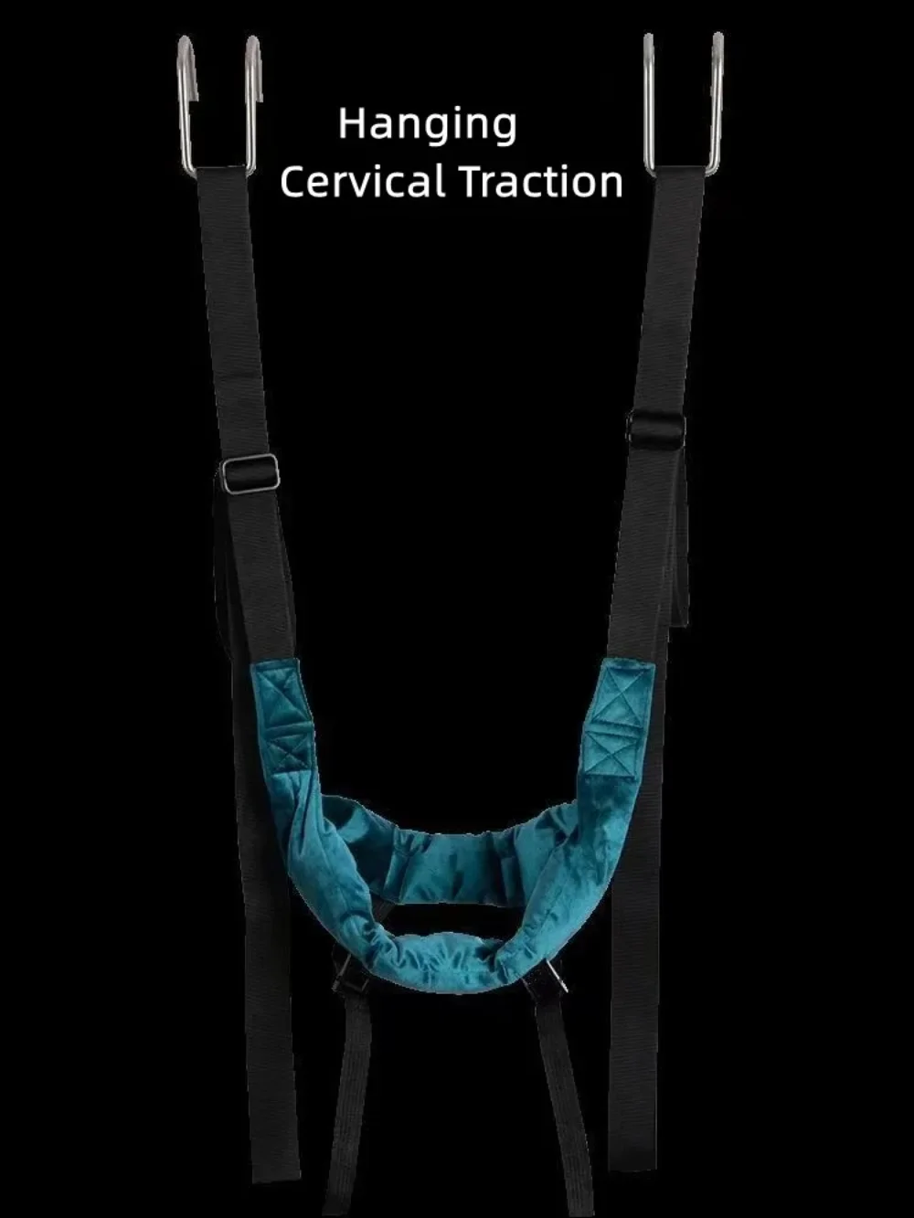 Blue Cervical Neck Traction Belt Hanging Neck Stretching Cervical Spondylosis Treat Device Cervical Spine Orthosis Traction Belt