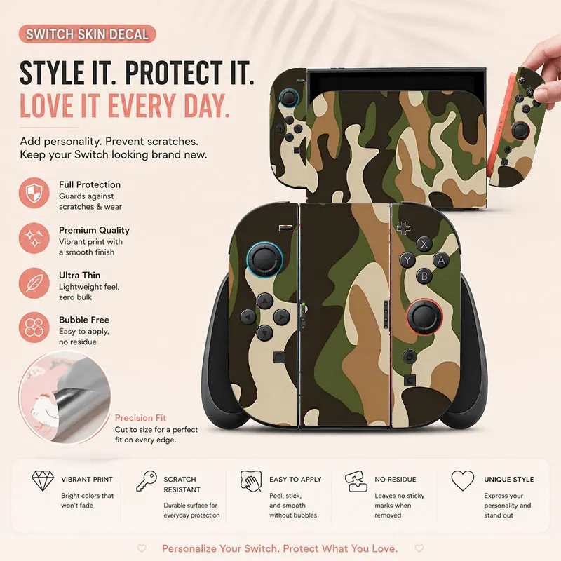 Creative pattern SWITCH game console protective film, with natural touch and comfortable feel, featuring personalized designs