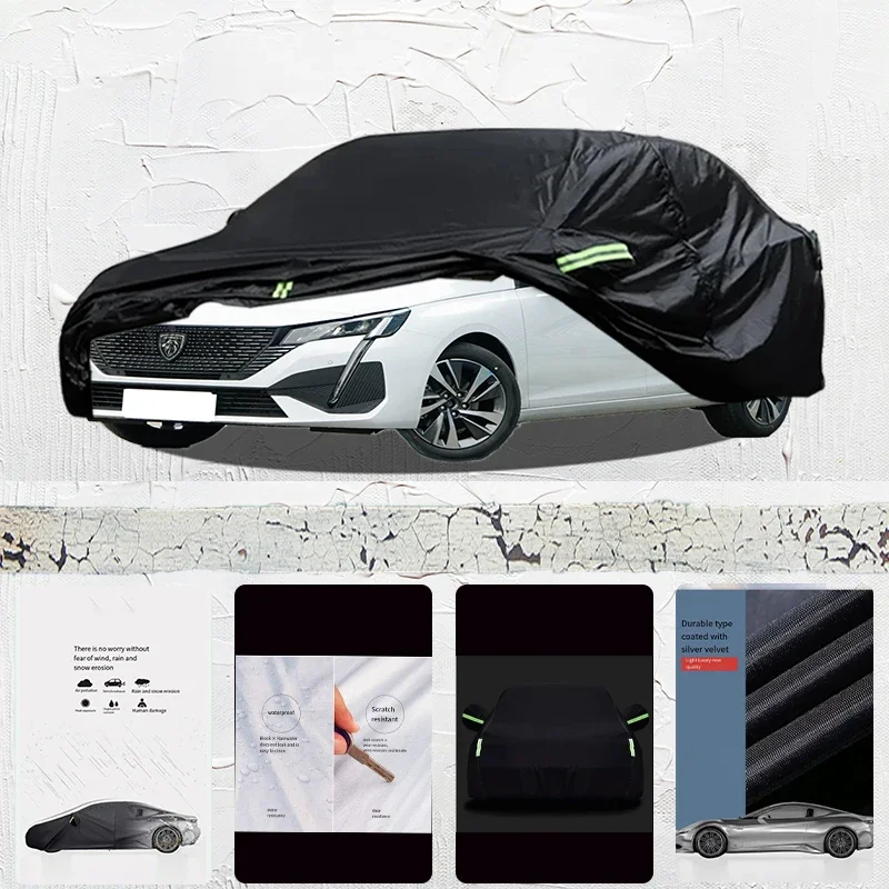 

For Peufeot 408 all-weather outdoor fully covered with snow and UV protection waterproof Sun Shade Snow Rain Wind Resistant