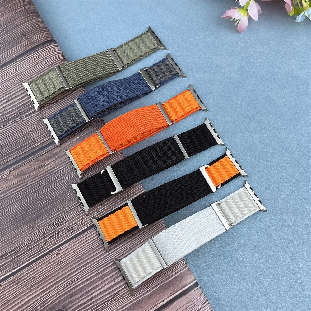 Alpine Loop Correa for apple watch ultra 2 49mm band nylon strap iwatch 45mm 44mm 42mm 9/8/7/6/5/se/4/3 sports band bracelet