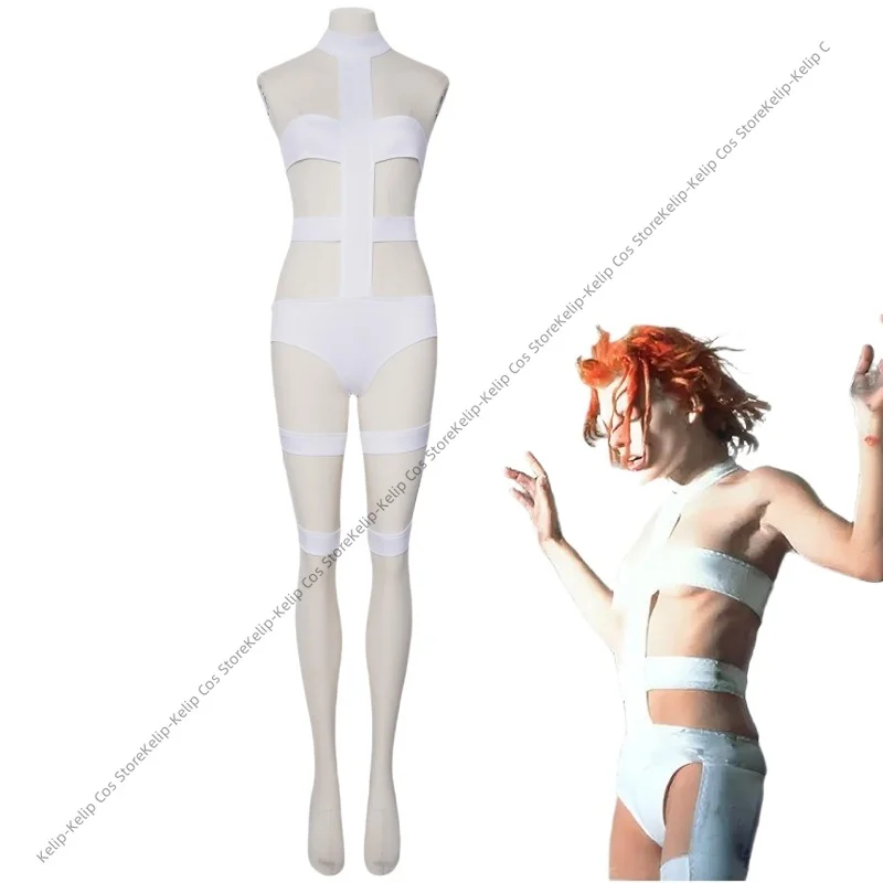 أزياء الفيلم العنصر الخامس التأثيرية للنساء البالغات أزياء مضيفة طيران عتيقة للهالوين لحفلات الهالوين الرجعية