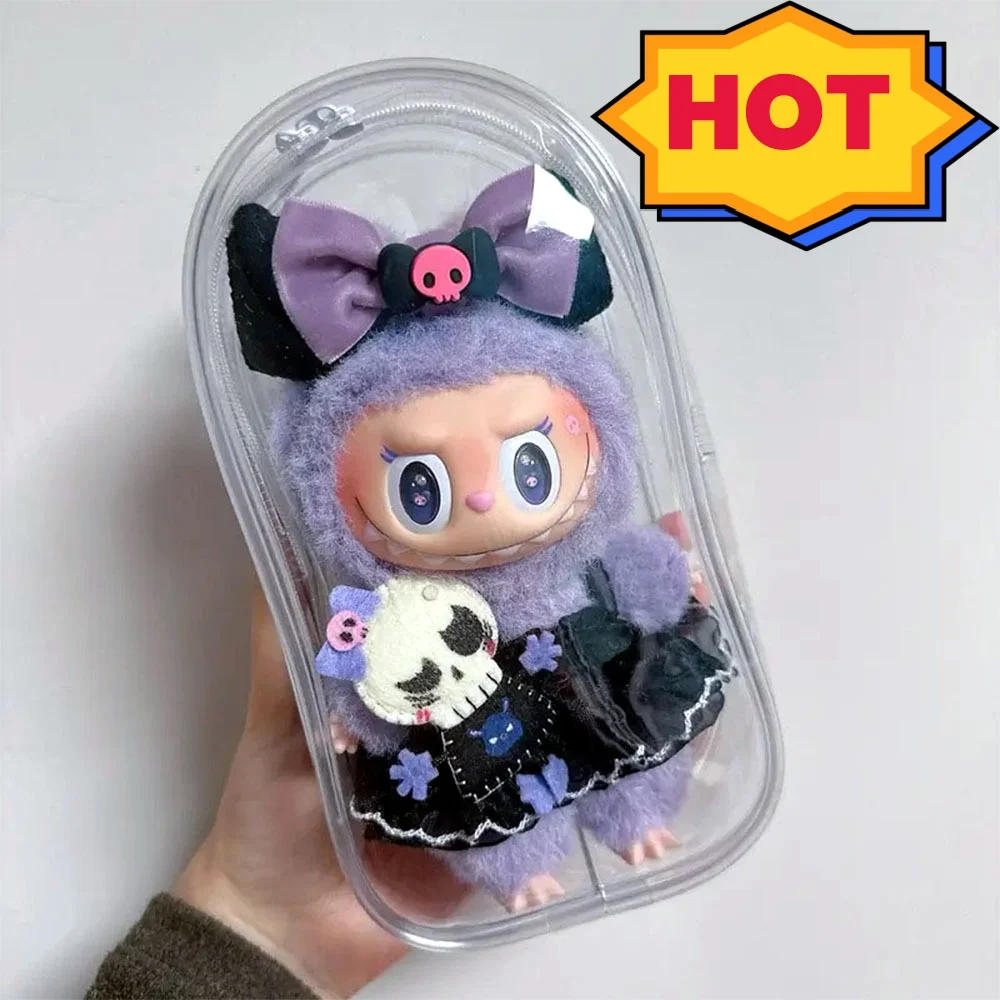 1pcs Transparent Bags Cotton Doll Protective Cover Thickened PVC Zipped Anime Dolls Dustproof Hanging Box Toy Doll Gifts Bag