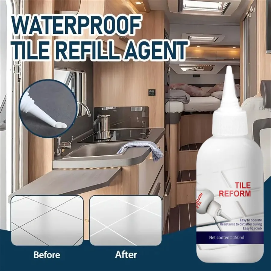 RV Tile Grout Agent Waterproof Filler Suitable for Bathtubs, Sinks, Floors, Showers, Bathroom, And Kitchen Tiles.   RV Sealants