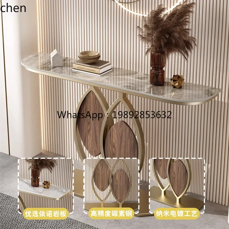 

D24-Slate Creative Entrance Platform Lig Luxury Art Entrance Tle Minimalist Entrance Platform Semicircular
