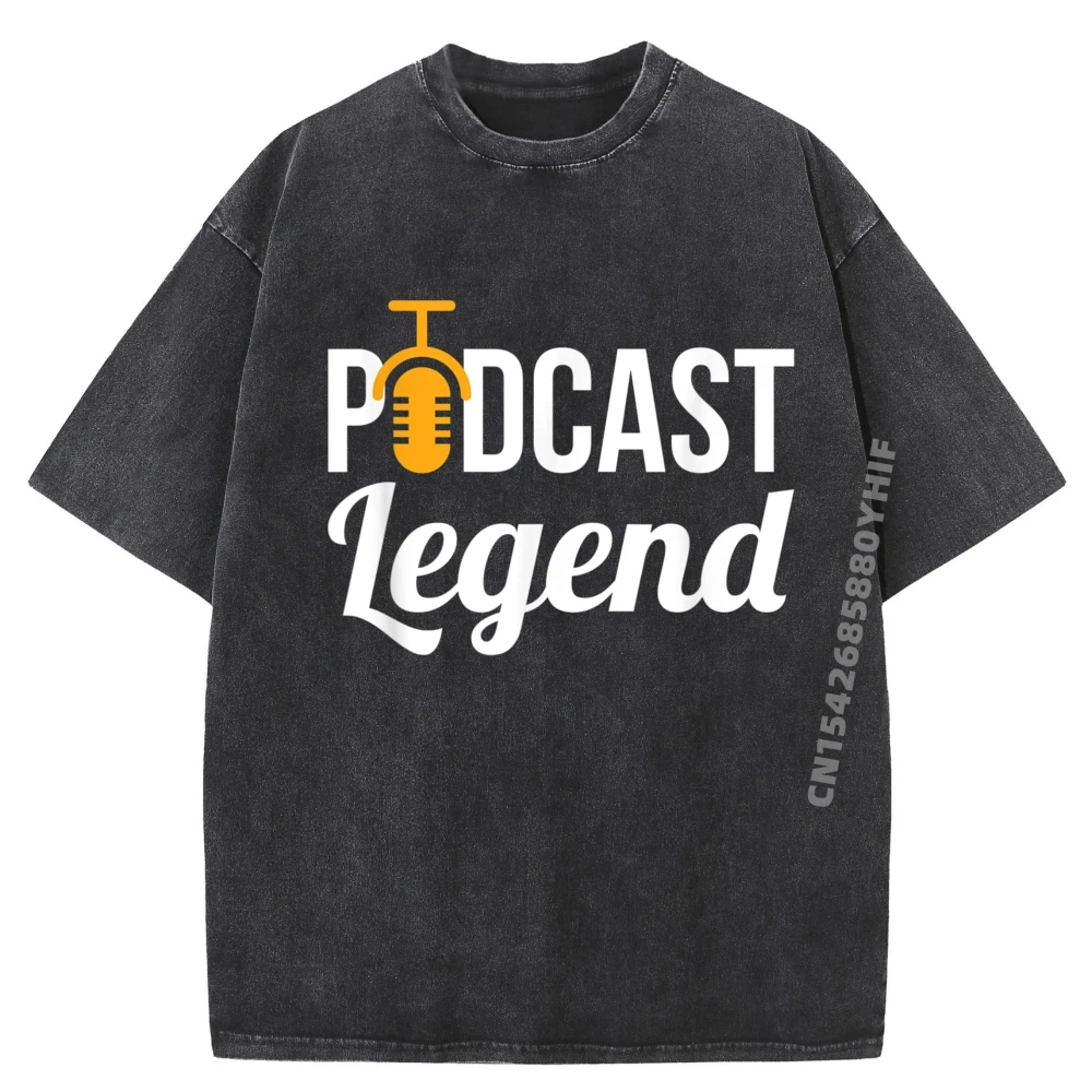 

Podcast Podcast Legend Футболка Podcast для Podcasters Мужская одежда Футболки с рисунком Мужская стираная рубашка для отдыха