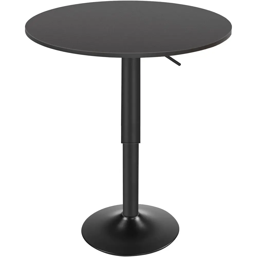 

Bar Table, Height-Adjustable Round Pub Table 27-35.4 Inches, Cocktail Table with Sturdy Base, ern Style, Easy to Assemble, Suita
