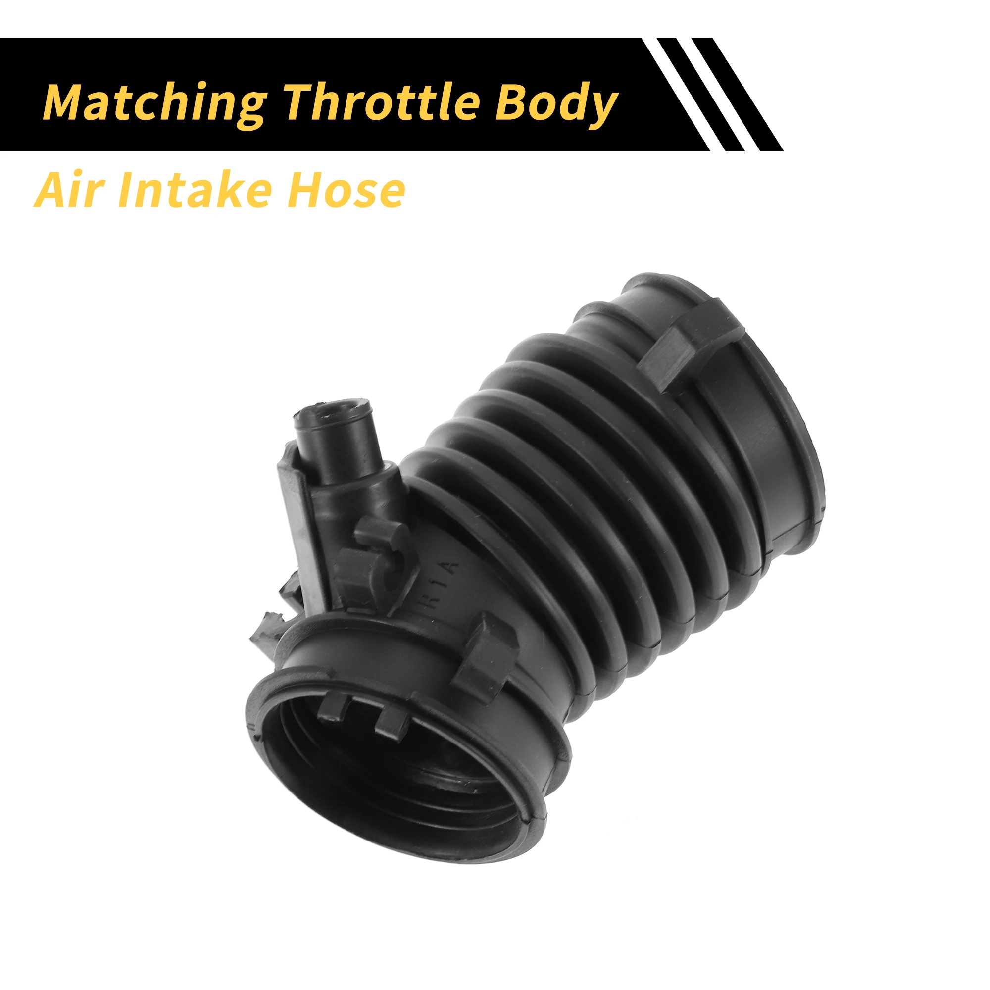 X Autohaux 1 قطعة خرطوم سحب السيارة متوافق مع Honda Civic 1.8L 12-15، خرطوم مدخل فلتر الهواء أسود رقم 17225R1AA01