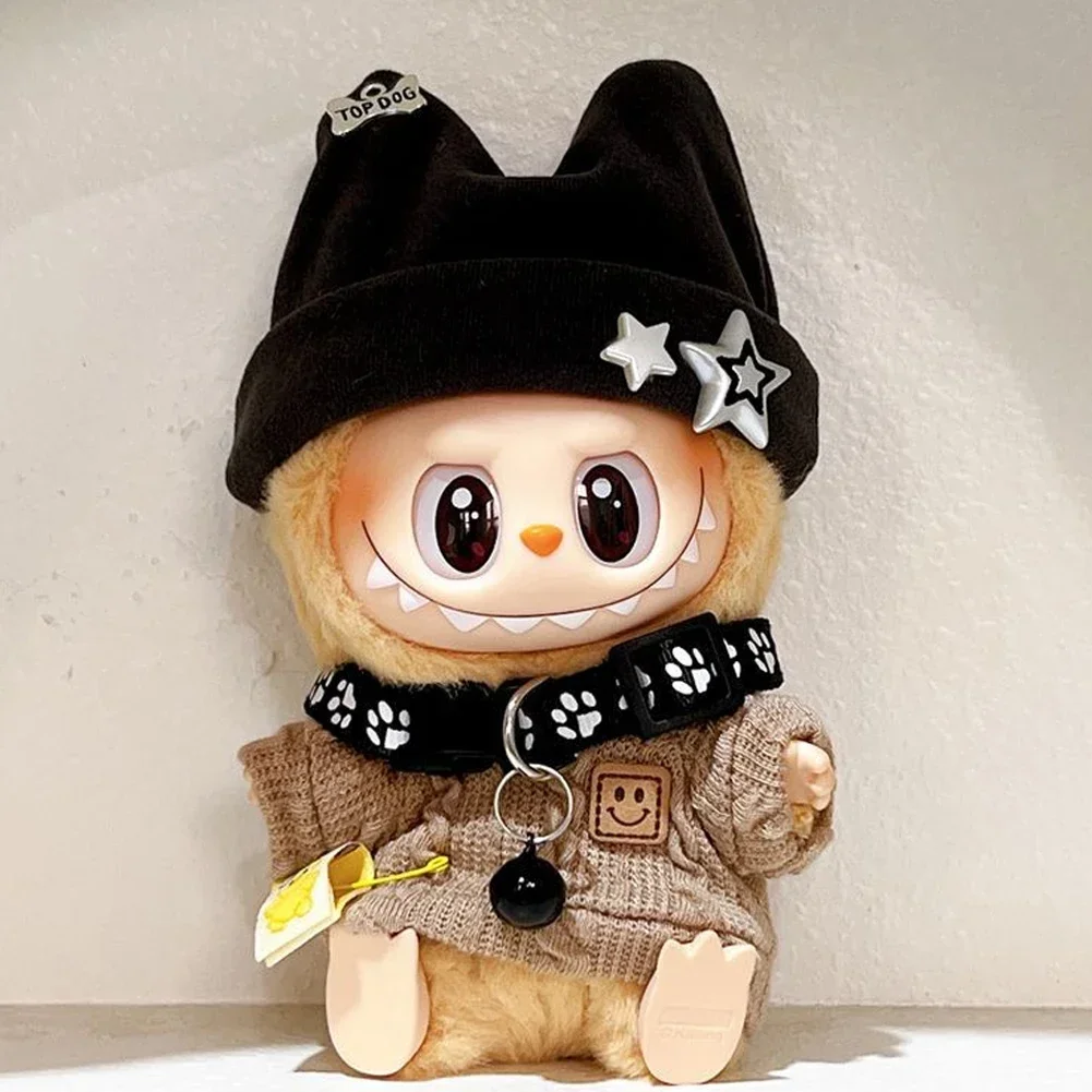 17cm Mini Plush Doll'S Clothes Outfit Accessories For Korea Kpop Exo Labubu Idol super cute sweater hat set Clothing Gift