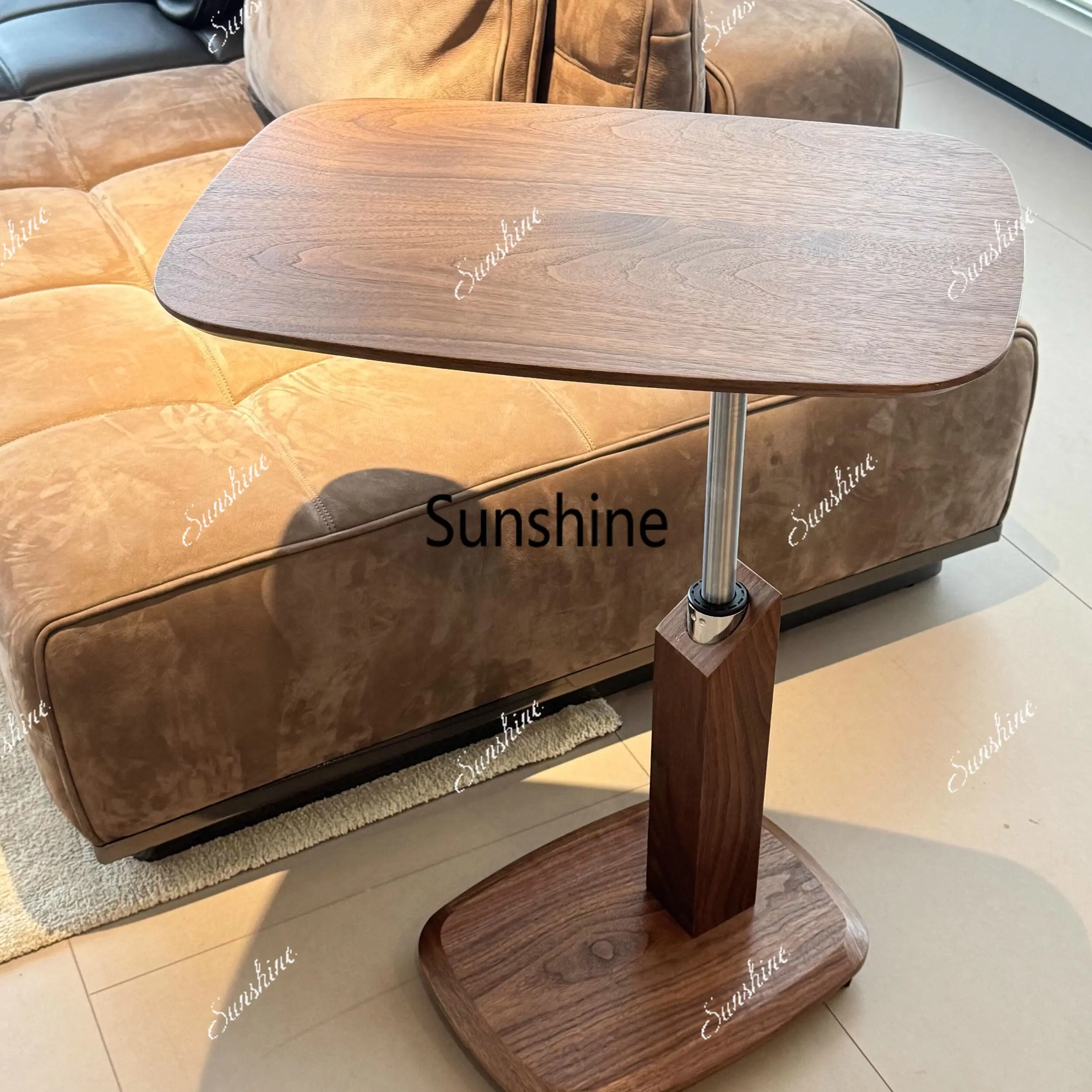 

Lifting and moving sofa side table Rotating small coffee table